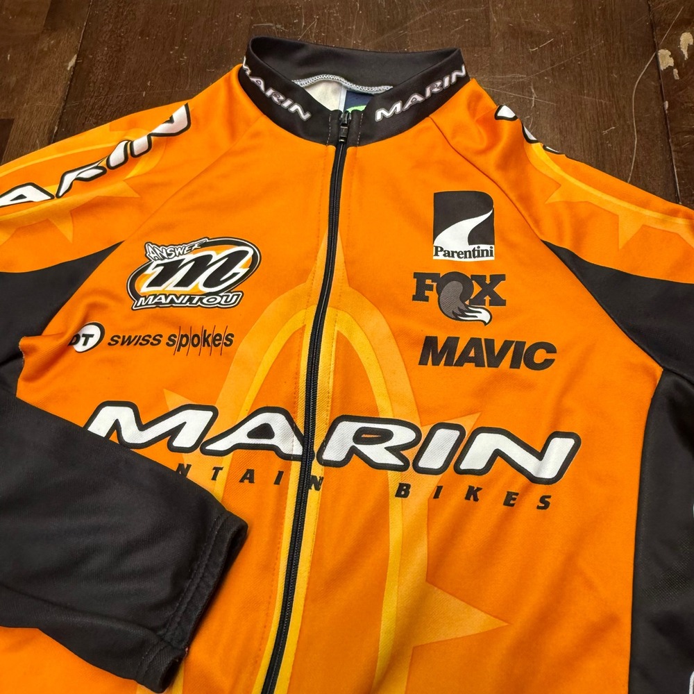 Parentini Cycling Jersey XL Orange Marin Mountain Bikes Fox Mavic Italy
